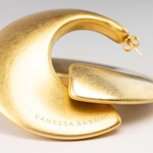 Vanessa baroni Big Moon Earrings Gold